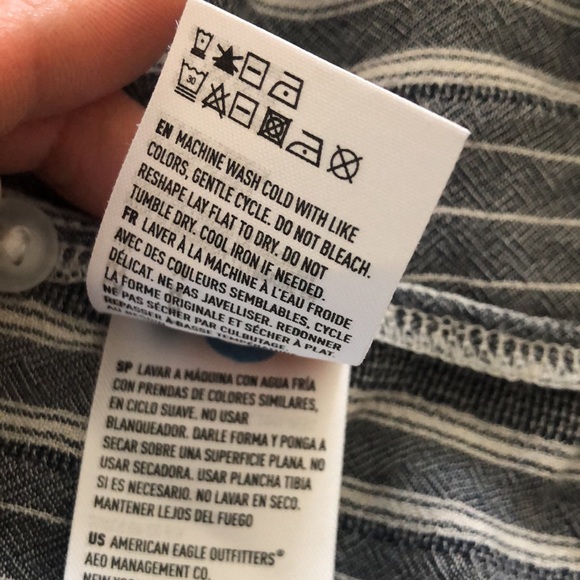 NWOT American Eagle Stripe Tie Front Top - Picture 9 of 9